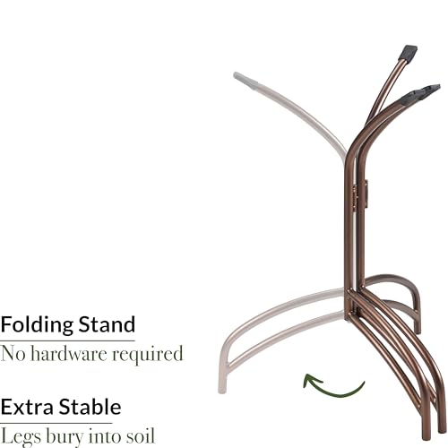 Good Directions Tranquility birdbath features hand-punched interior rim for refined detail.