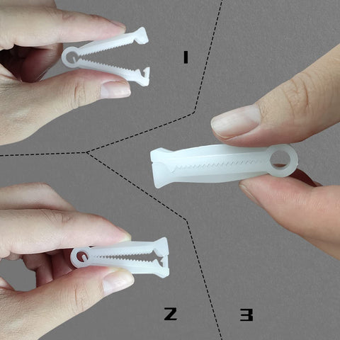Good News anti-slip design clip keeps clamps in place.
