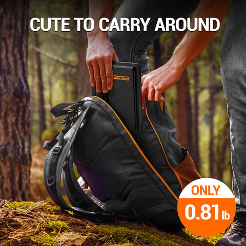GOODaaa lightweight 0.76 lb solar panel easy to carry in any bag.