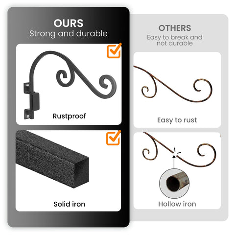 GOODBUY sturdy bird feeder hanger wall hook for outdoor displays.