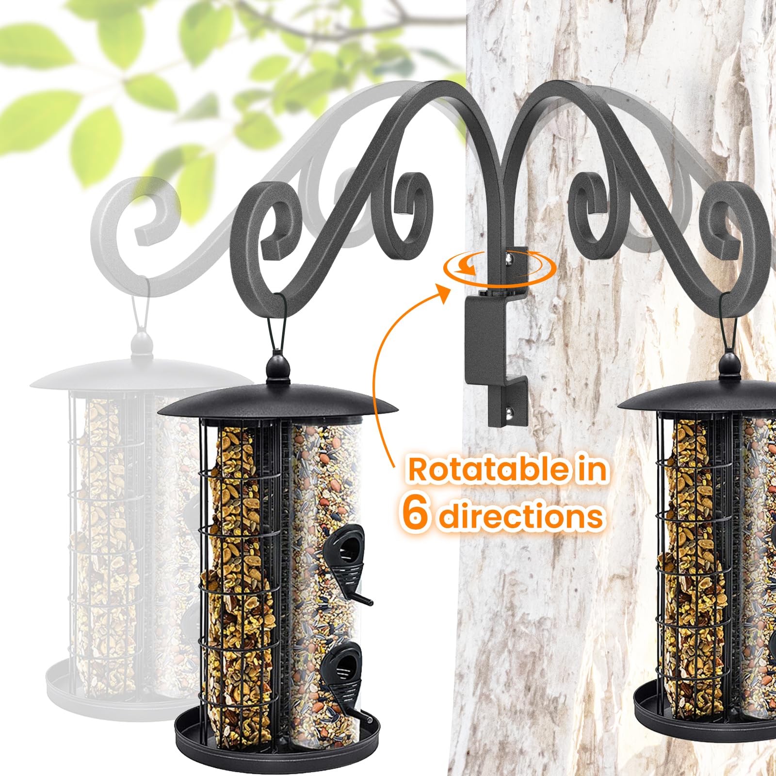 GOODBUY double-hook design supports heavier planters and decor securely.