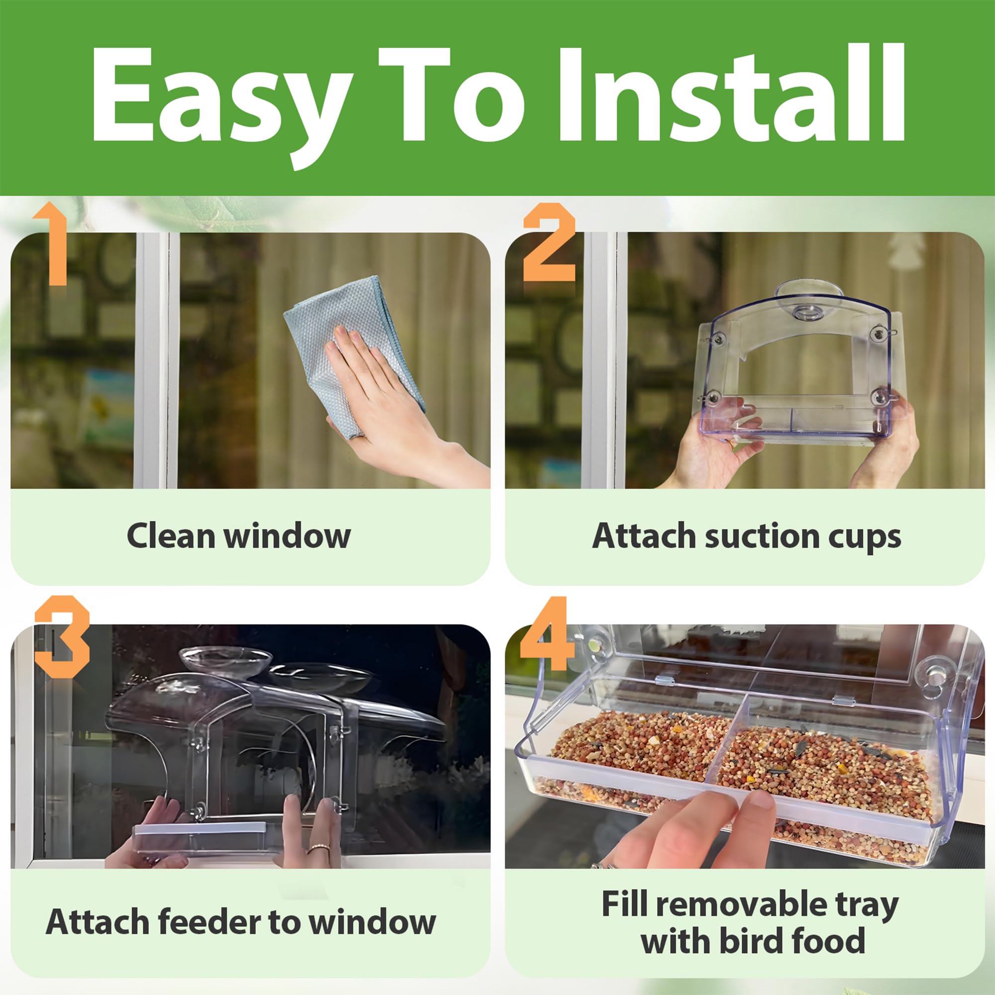 Goodeco all-in-one window feeder simplifies setup and daily use.