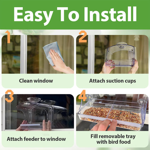 Goodeco all-in-one window feeder simplifies setup and daily use.