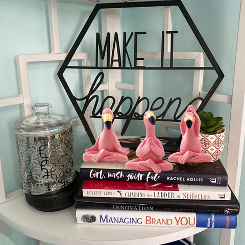 Goodeco desk decor flamingo set brightens shelves and workspaces.
