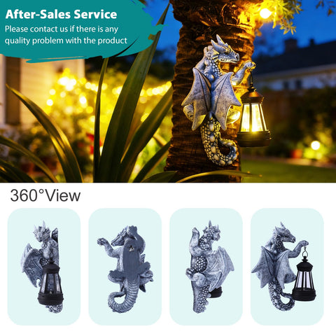 Goodeco Dragon Tree Hugger stands 9.3 inches tall for garden use.