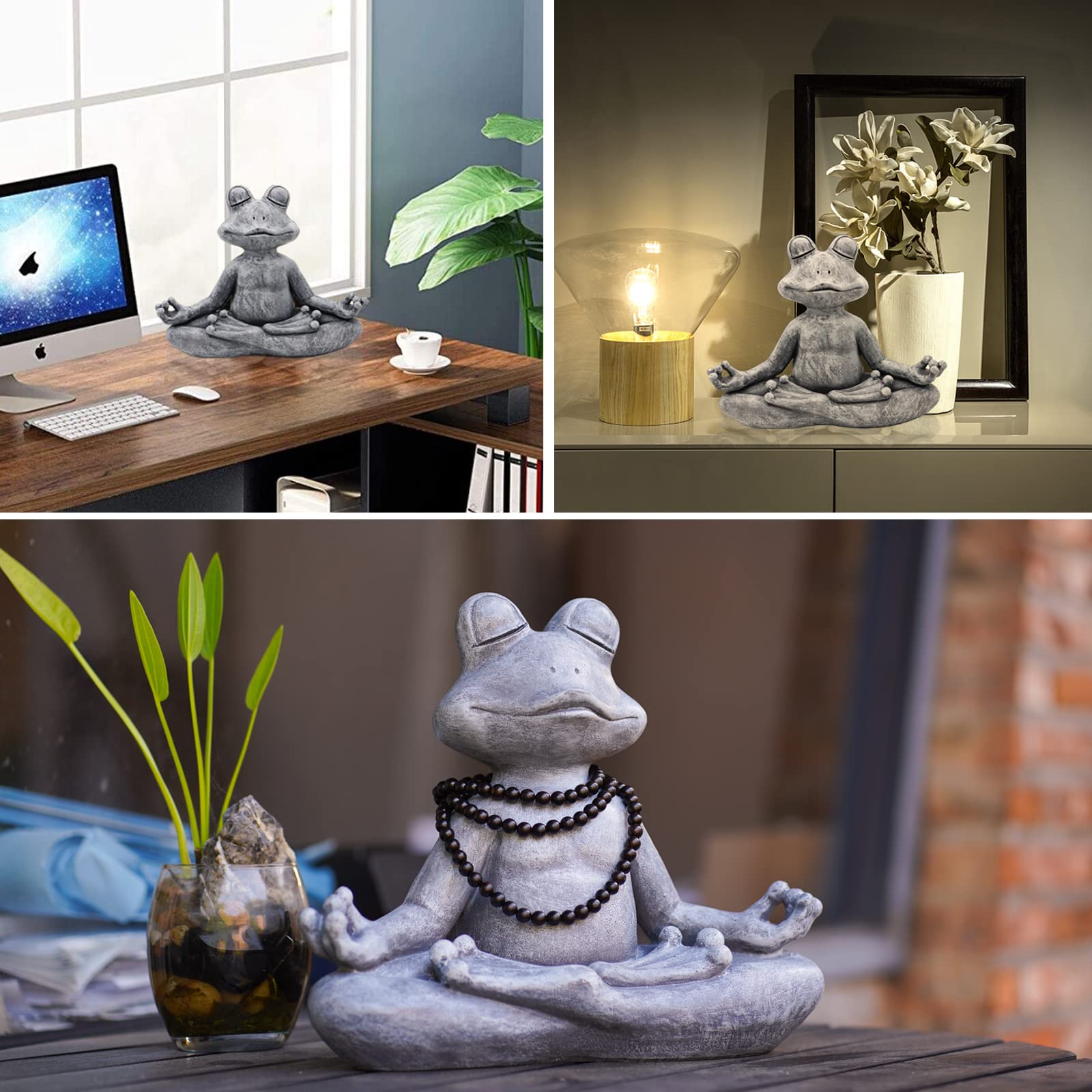 Goodeco frog statue on porch or garden path for charm