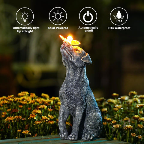 Goodeco gift-ready dog garden statue suits birthdays and housewarmings.