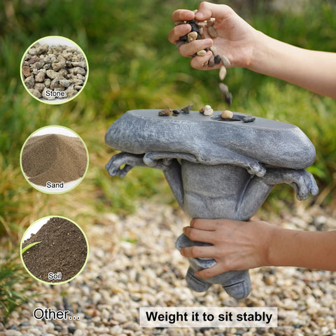 Goodeco meditating frog decor suitable for indoor or outdoor spaces