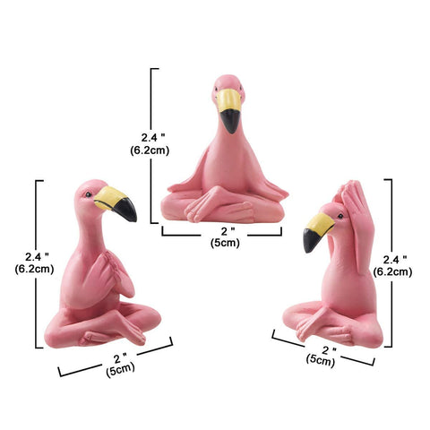 Goodeco yoga flamingo figurine for micro landscapes brings color and focal interest.