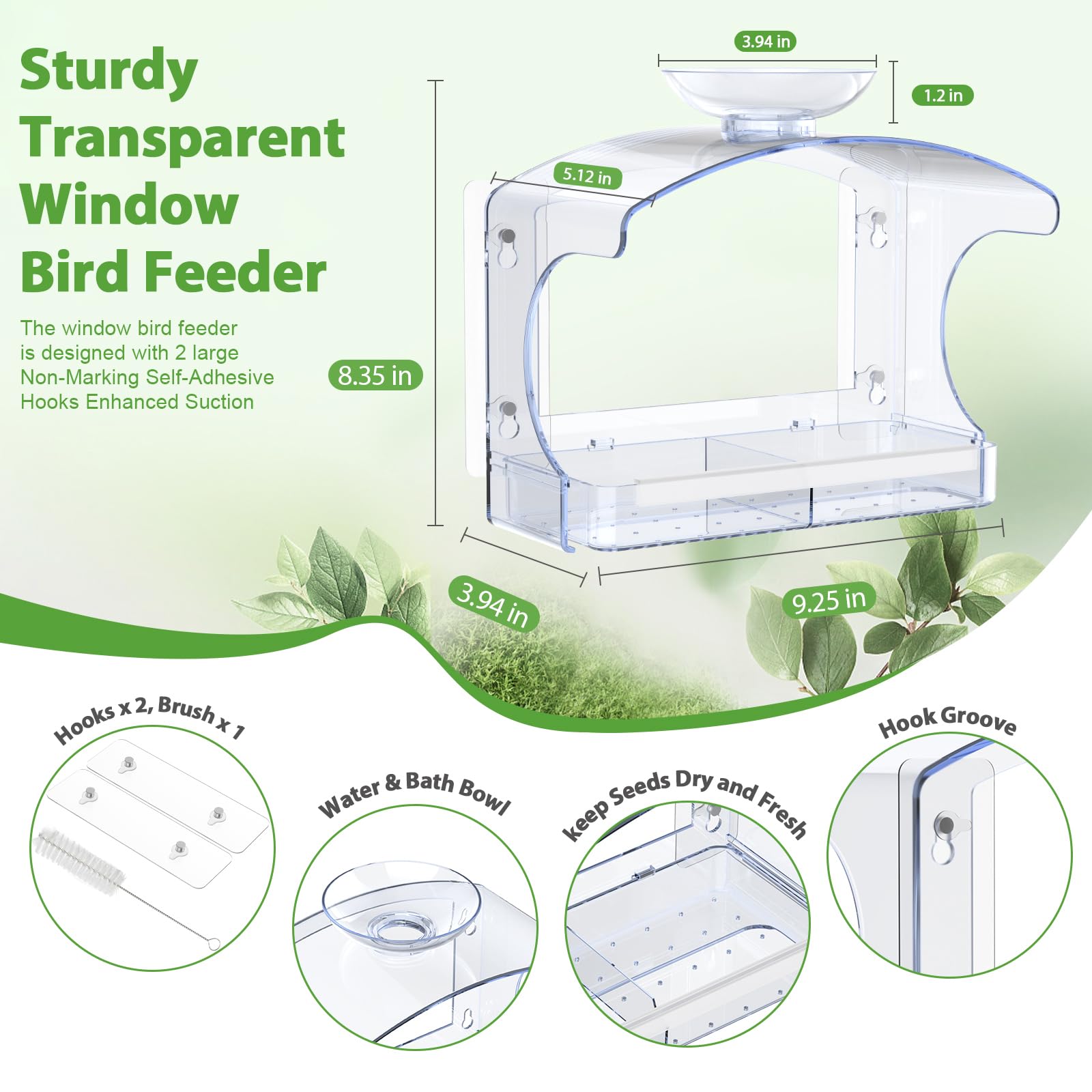 Goodeco strong-suction hooks ensure stable outdoor mounting without wobble.