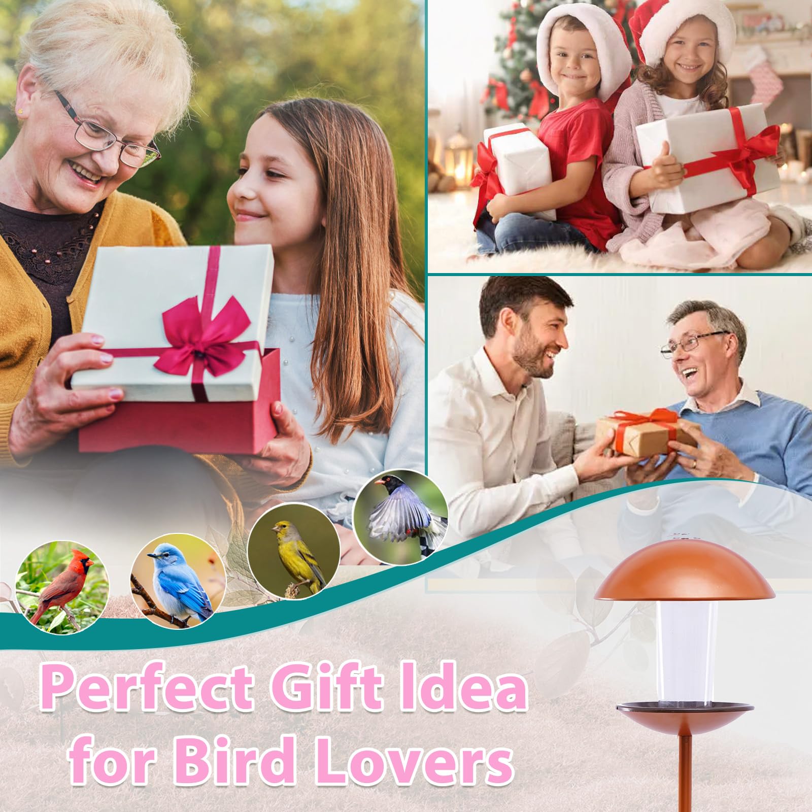 Goodeco yard decor bird feeder complements outdoor spaces with practical charm.