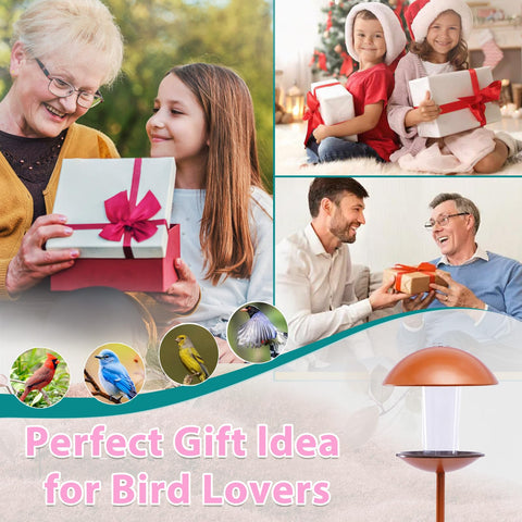 Goodeco yard decor bird feeder complements outdoor spaces with practical charm.