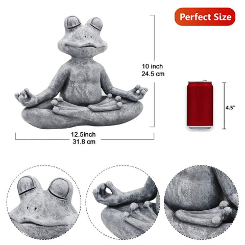 Goodeco weatherproof frog statue built for outdoor wind rain sun