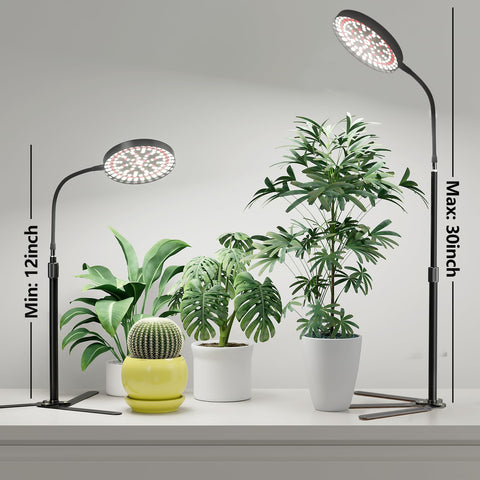 GooingTop easy-to-install plant light stands on desk or floor for quick setup.