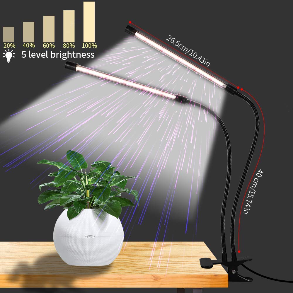GooingTop full-spectrum 6000K clip light simulates noon daylight for greens