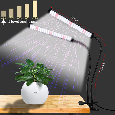 GooingTop gooseneck desk lamp illuminates indoor plants from any angle.