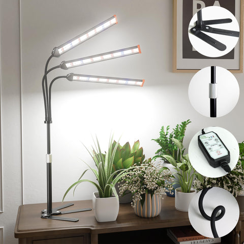 GooingTop Grow Light dimmable timer enables customized schedules for plant care.