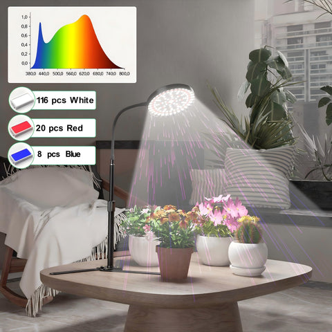 GooingTop dimmable grow light with timer supports flexible scheduling for seedlings.
