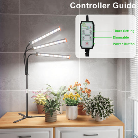 GooingTop Grow Light free-standing base for easy desk or table placement.