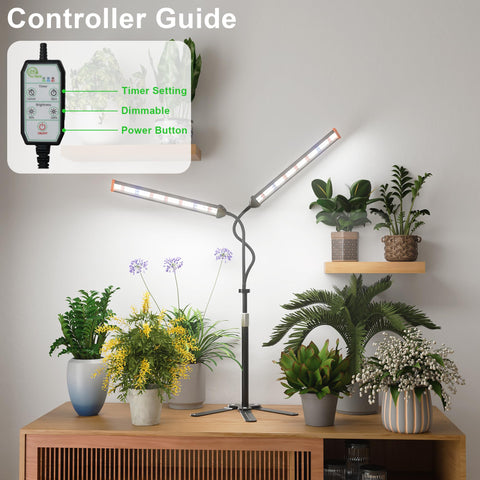 GooingTop full-spectrum LED array provides vibrant indoor plant growth