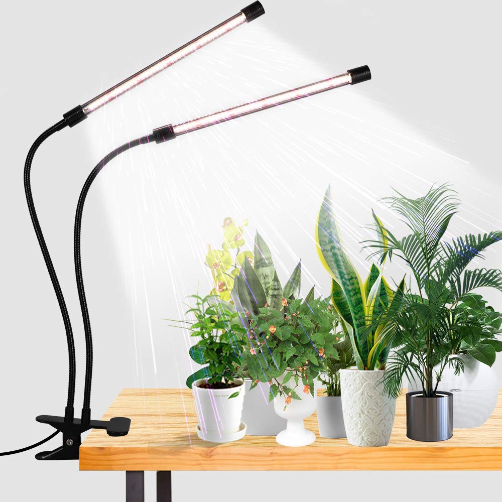 GooingTop LED Grow Light clip lamp for indoor plants supports healthy growth