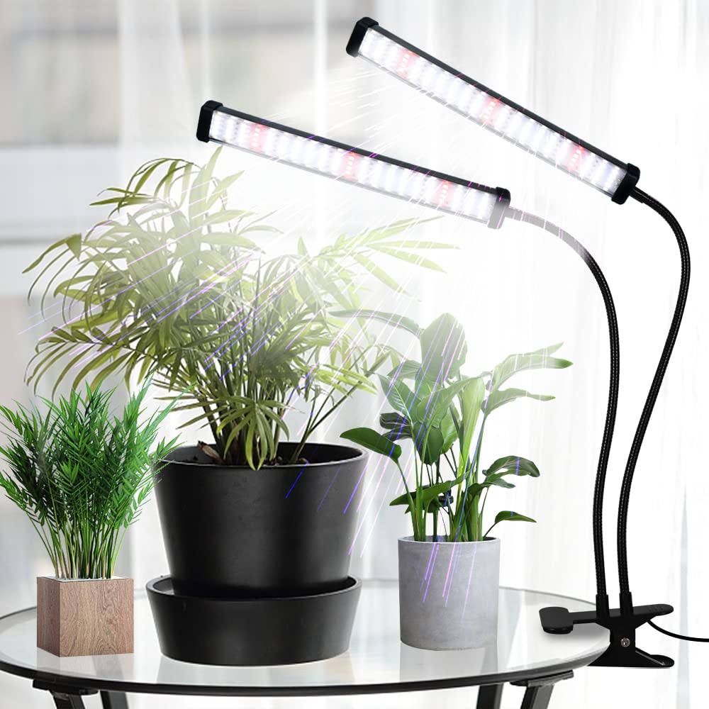 GooingTop strong clamp concentrates light on potted plants.