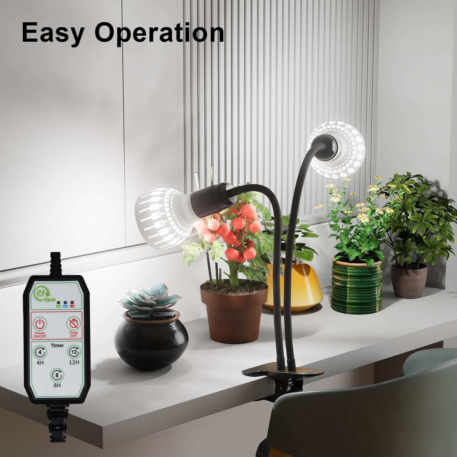 GooingTop 24W energy-saving design lowers electricity use for daily plant care