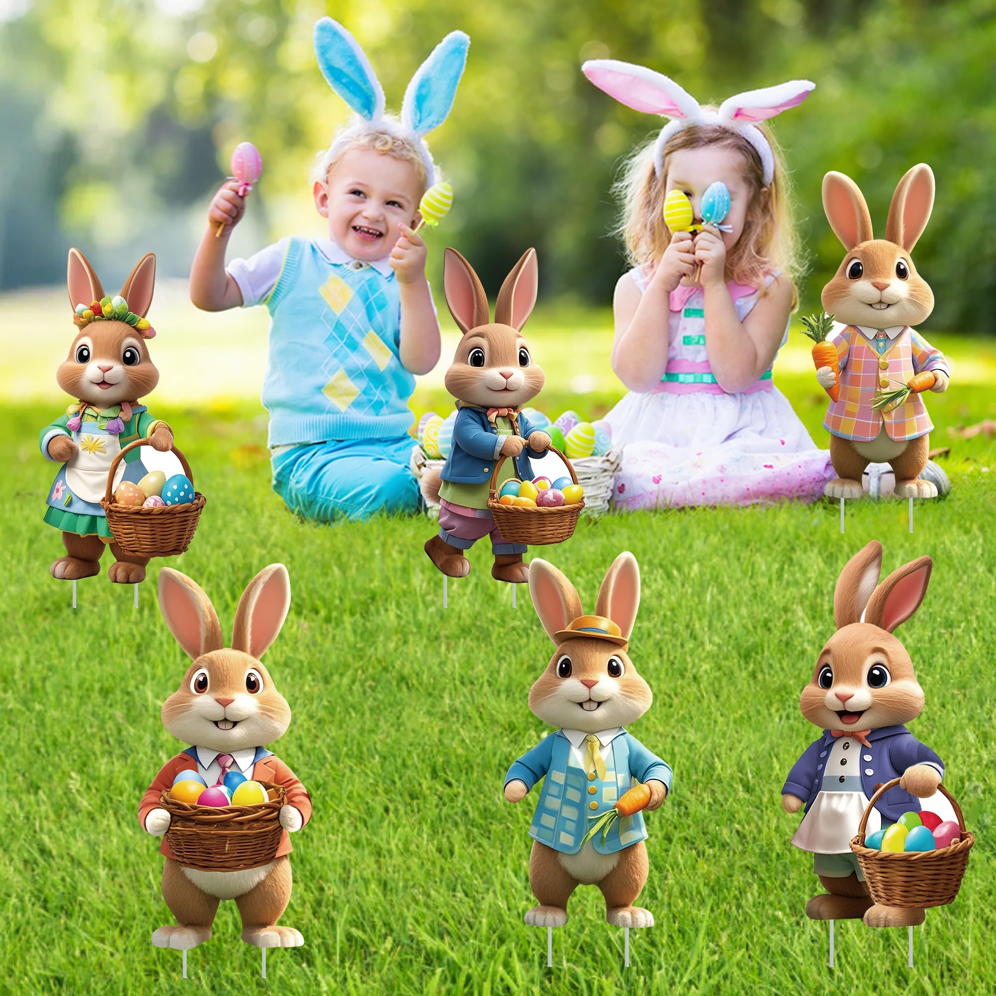 Goolife Easter decor withstands sun and rain for lasting use.