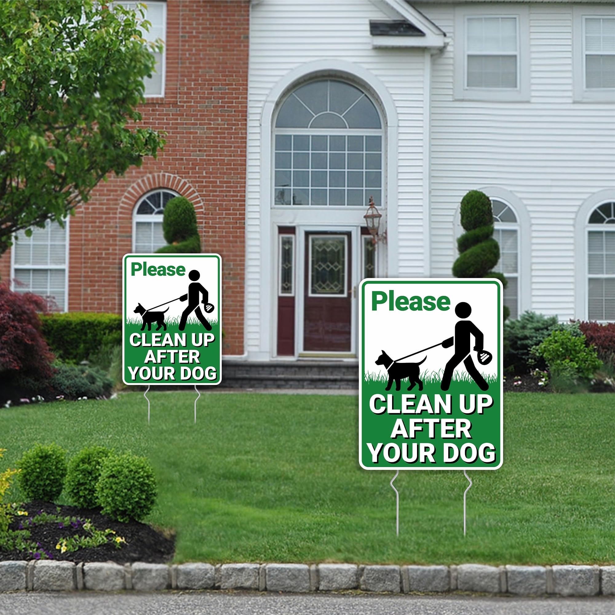 Goolife easy-install dog poop sign for quick setup in your yard.