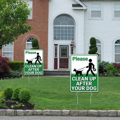 Goolife easy-install dog poop sign for quick setup in your yard.