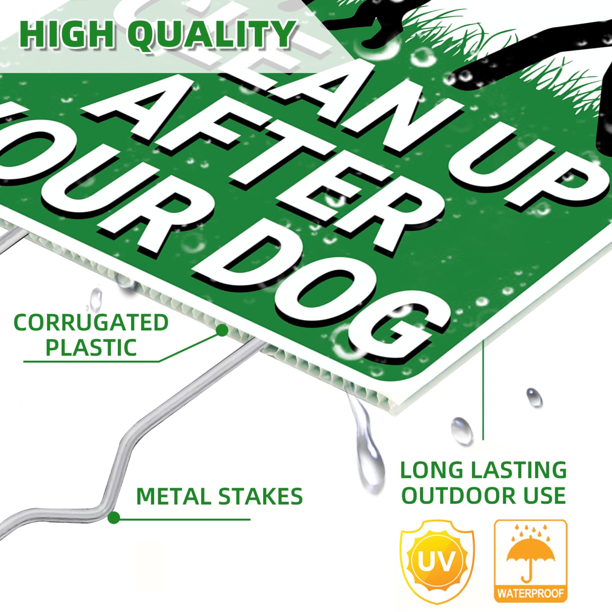 Goolife metal stakes provide stable support in windy weather.