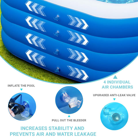 GooMood easy-inflate design speeds setup and quick water-ready enjoyment.