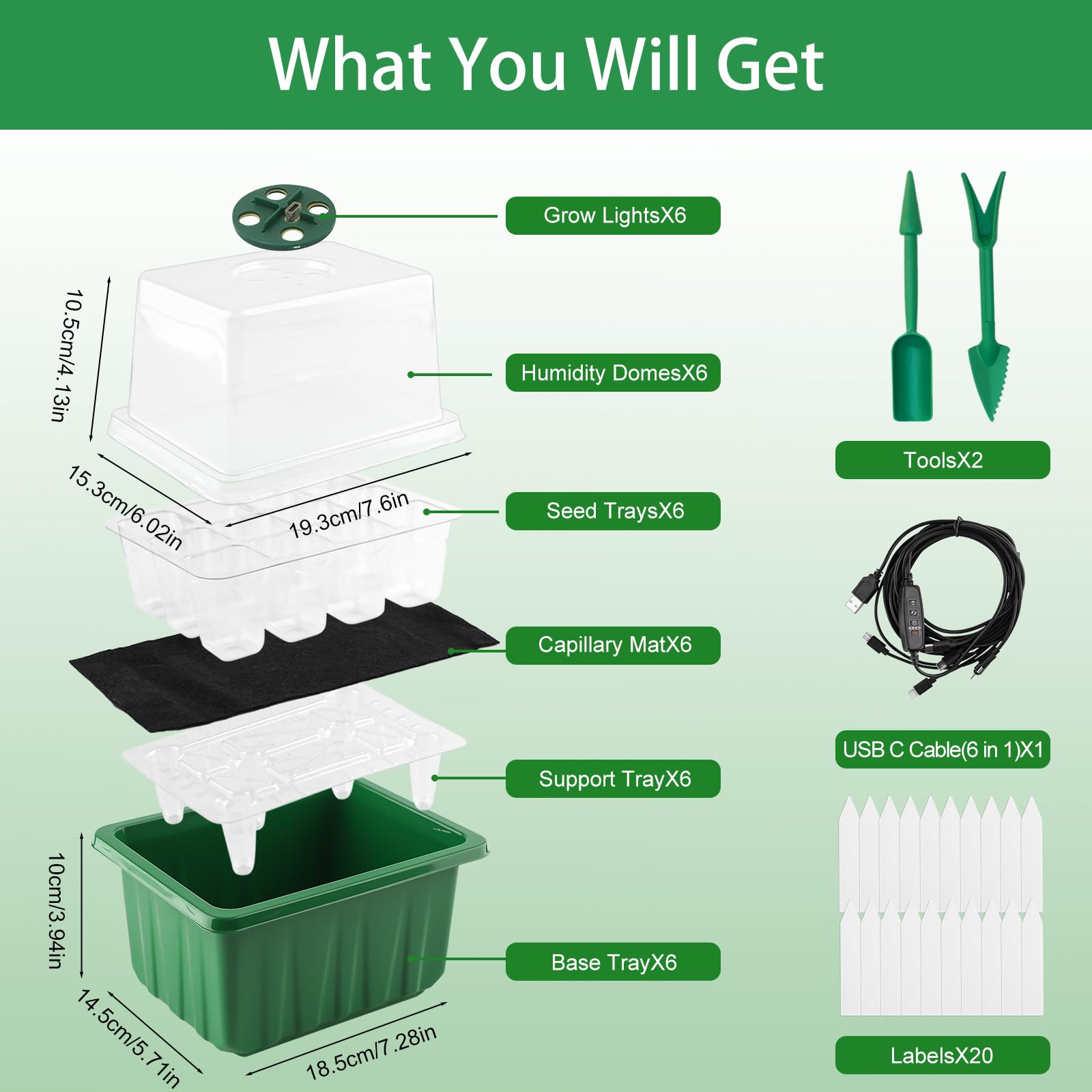 GOONMILL comprehensive accessory kit speeds indoor seed starting.