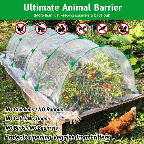 GOONMILL adjustable arch frames adapt to standard raised beds for stable, snug covers.