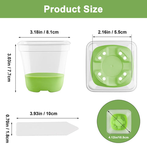 GOONMILL clear nursery pot shows root health and moisture at a glance.