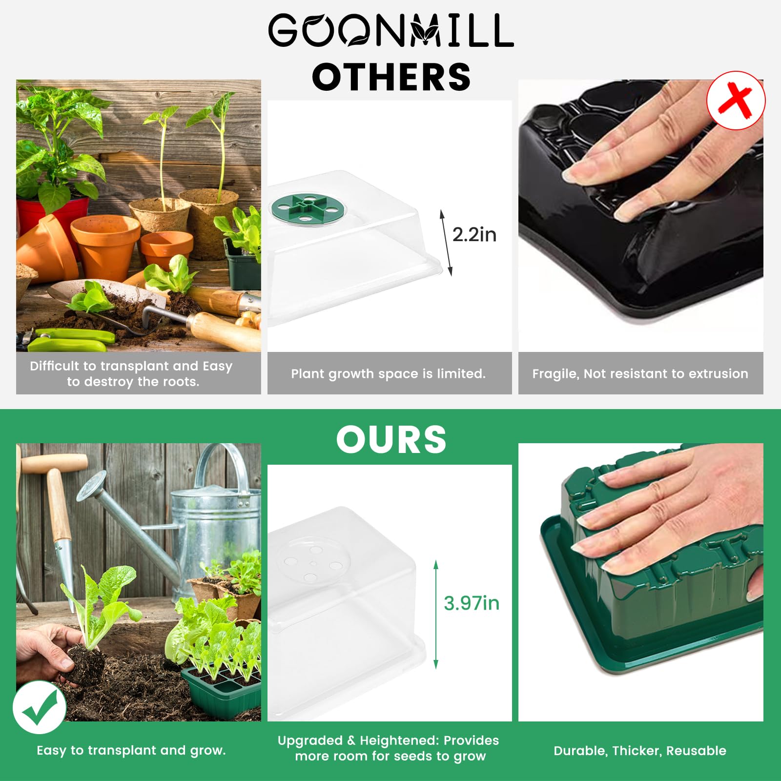Goonmill labels and planting tools organize sowing and tracking.