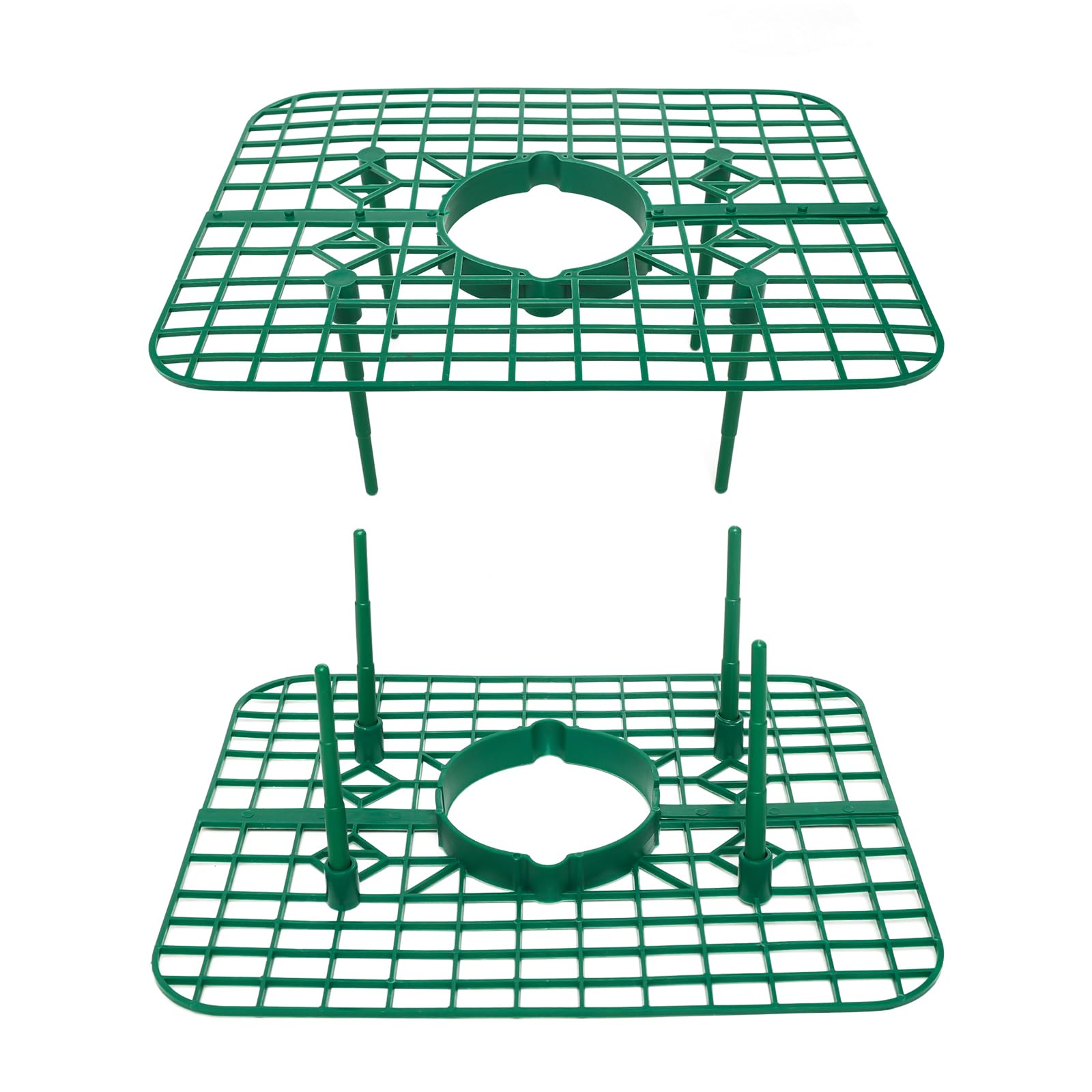 GOONMILL strawberry plant support stand during easy installation.