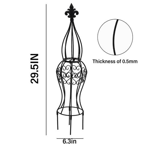 Goooxim Obelisk Trellis - corrosion-resistant finish supports outdoor use through seasons.