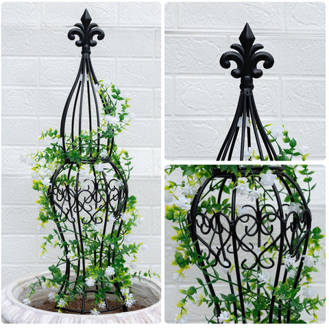 Goooxim Obelisk Trellis - compact 29.5 x 6.3 inches fits small spaces.