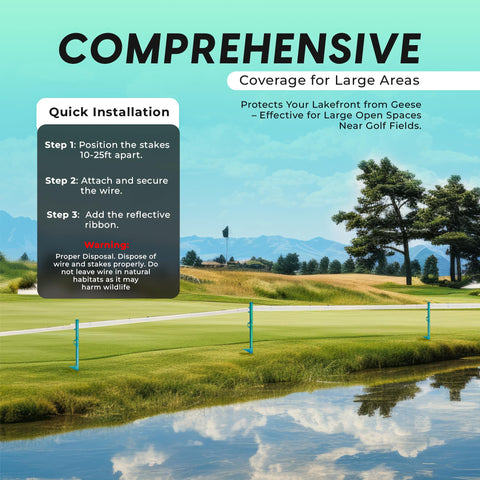 Goose Guard perimeter setup demonstrates a flexible, scalable shoreline solution