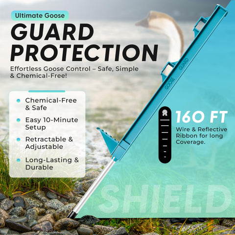 Goose Guard wire detail showing sturdy barrier components for waterfront protection