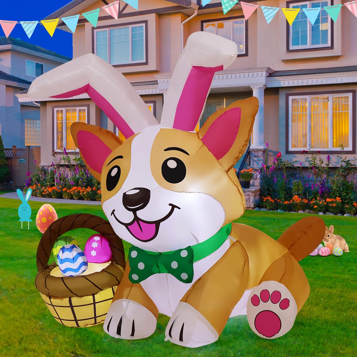 GOOSH Easter inflatable elevates indoor or outdoor spaces with cheerful color.