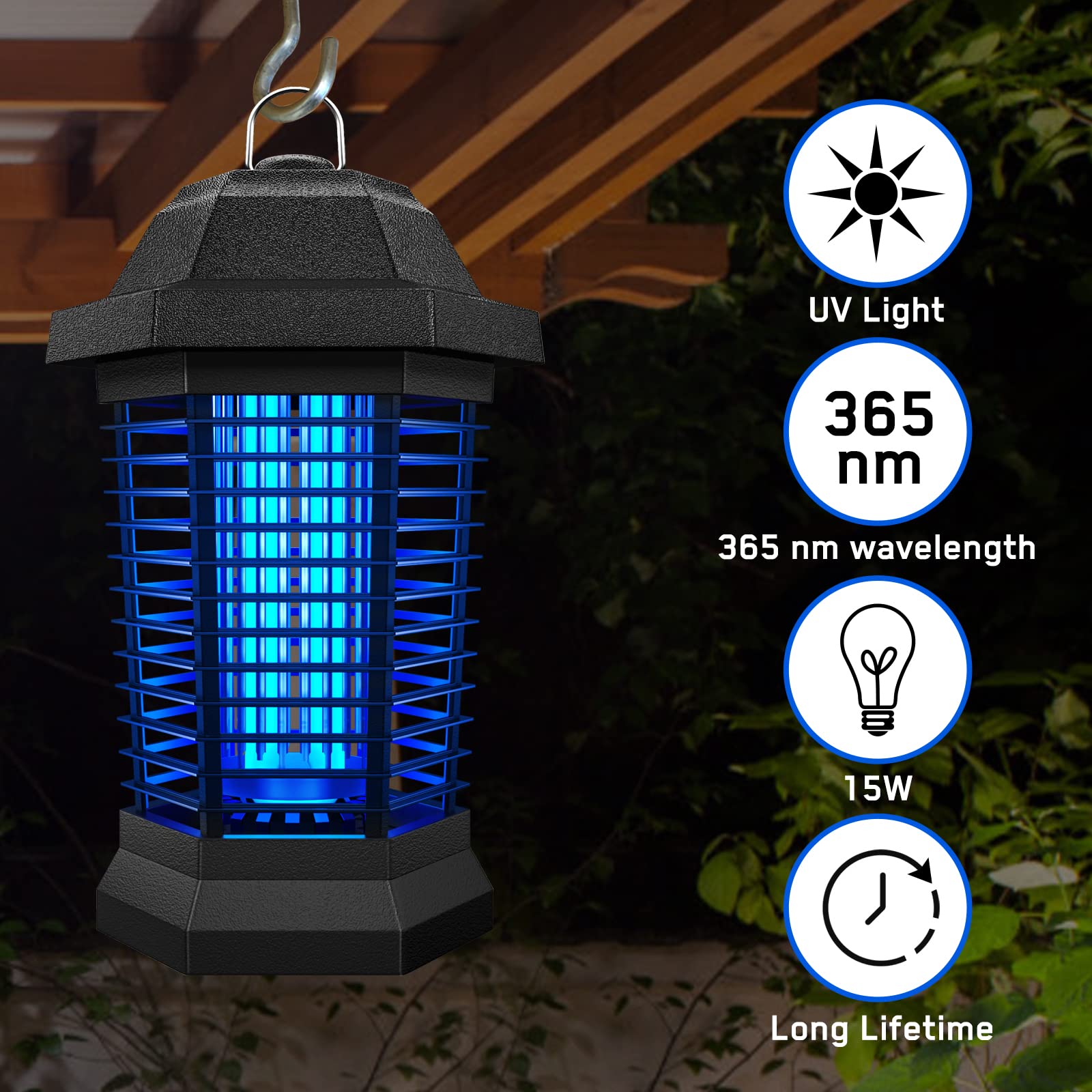 GOOTOP 15W U-tube bulb with 4-pin base for outdoor devices.