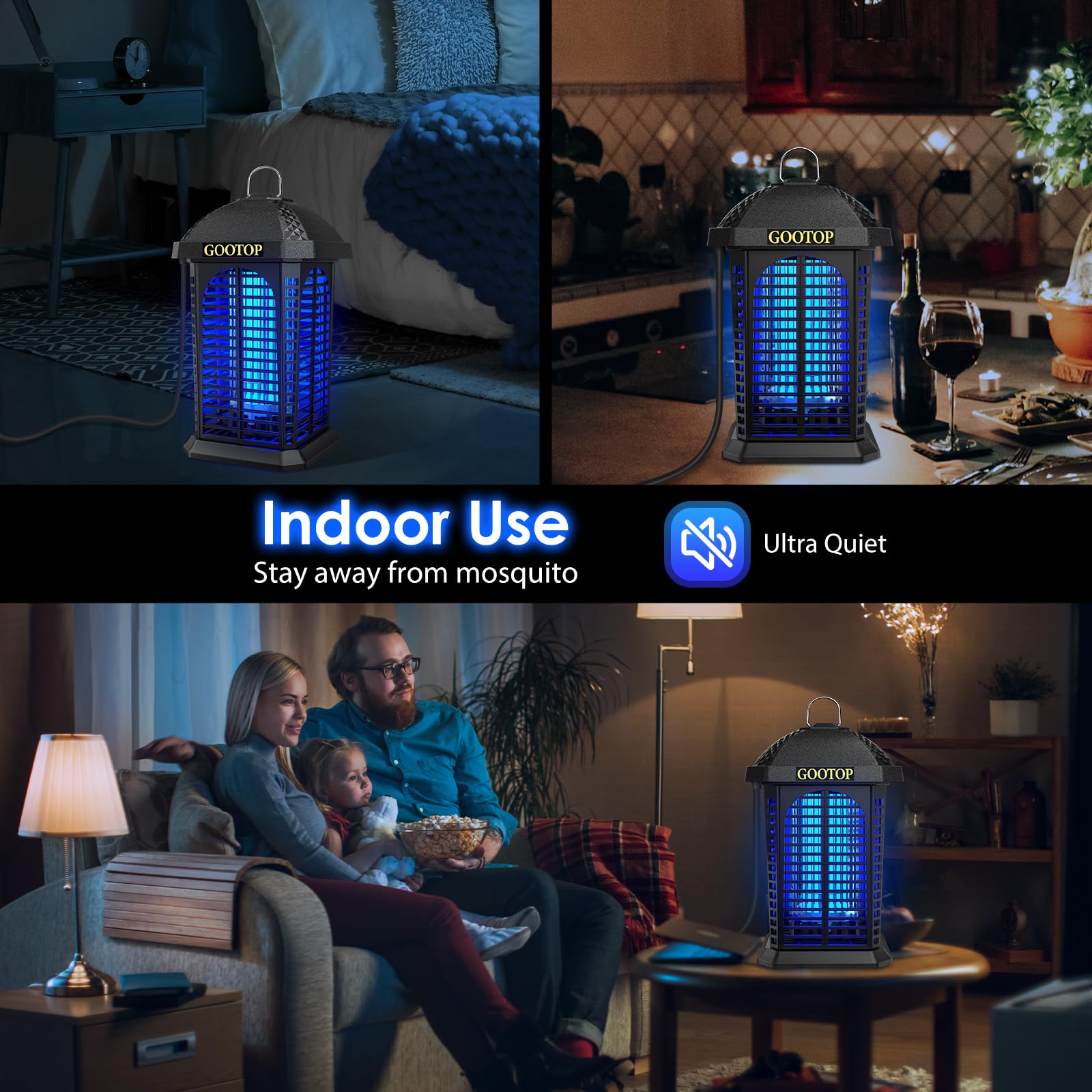 GOOTOP bug zapper outdoor ABS plastic outer housing for durability