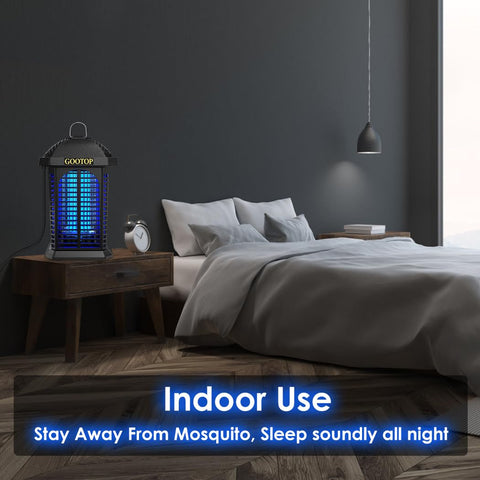 GOOTOP bug zapper outdoor night-use performance in dim environments