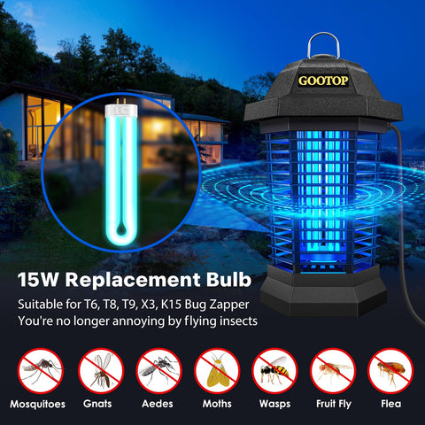 GOOTOP replacement bulb T9 compatible for reliable outdoor pest control.