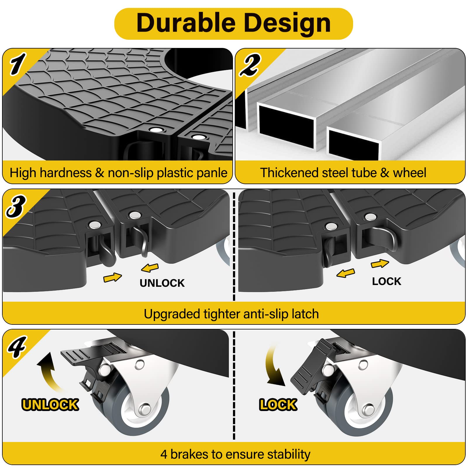 Goovilla brake-enabled wheels hold planters steady during windy days.