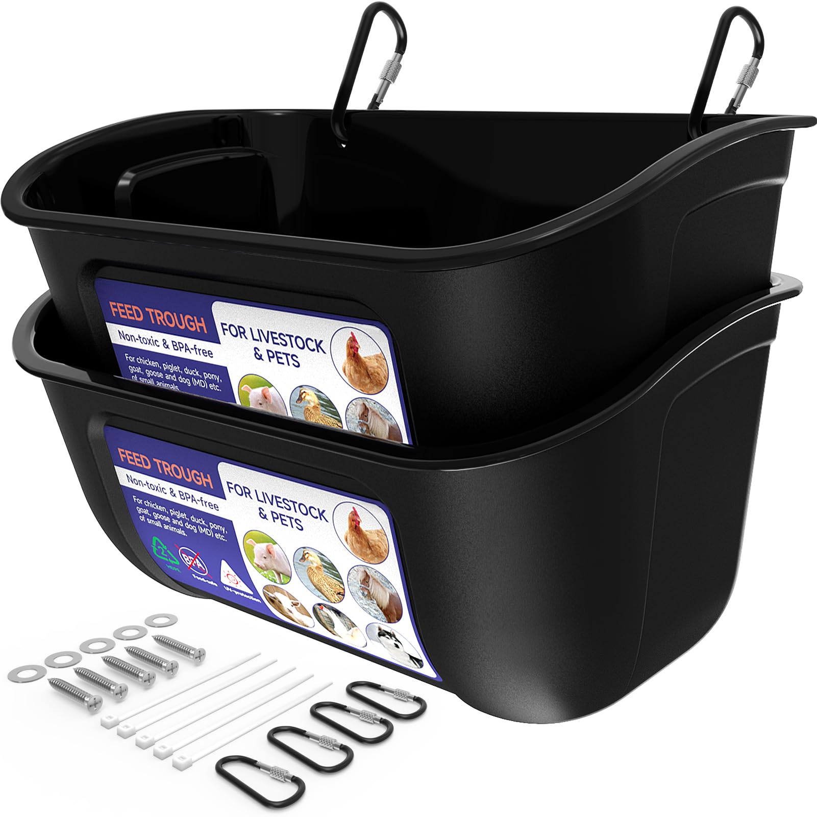 Goovilla chicken feeder waterer 5qt hanging design for tidy elevated feeding
