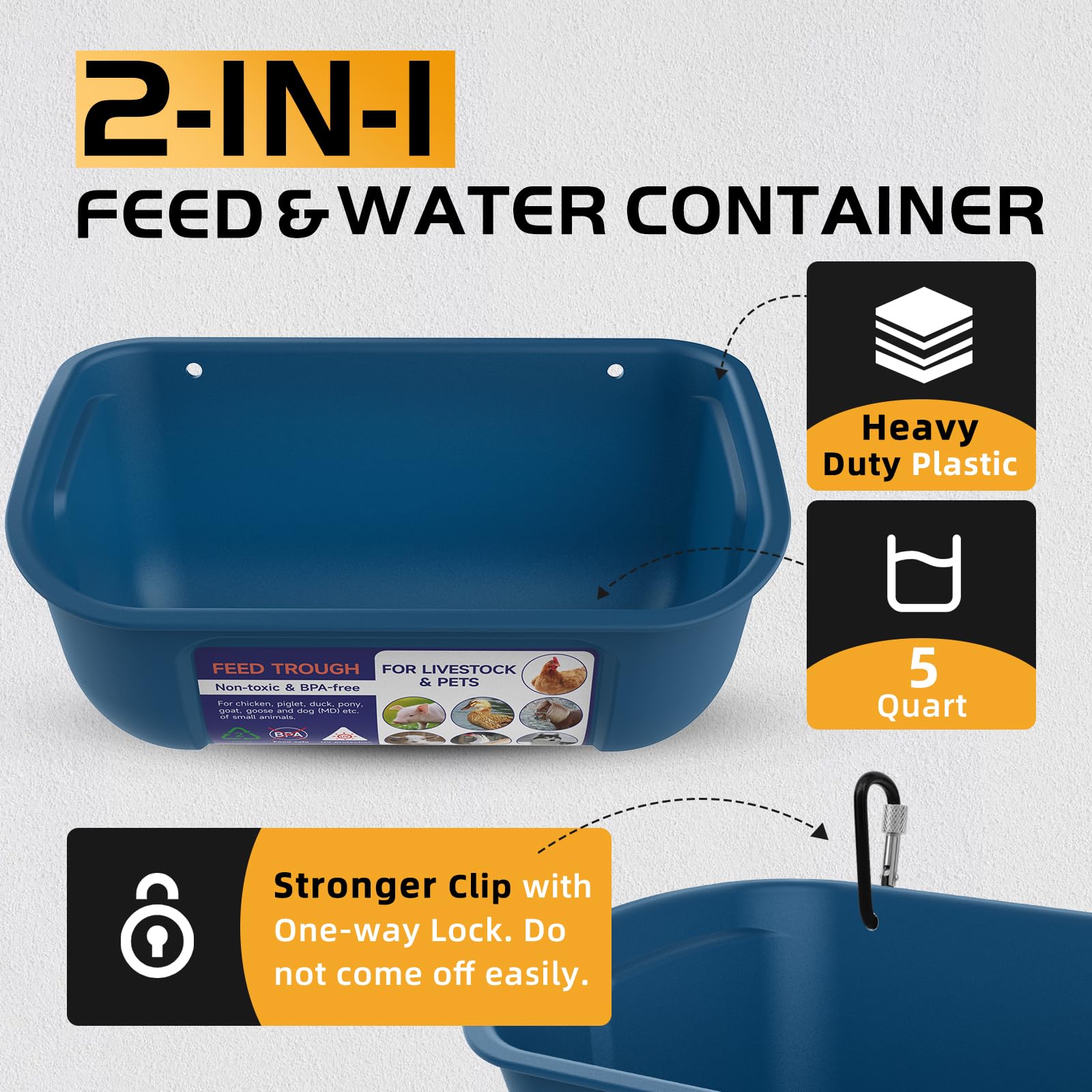 Goovilla chicken feeder waterer screws-in mount for secure fence or wall installation.