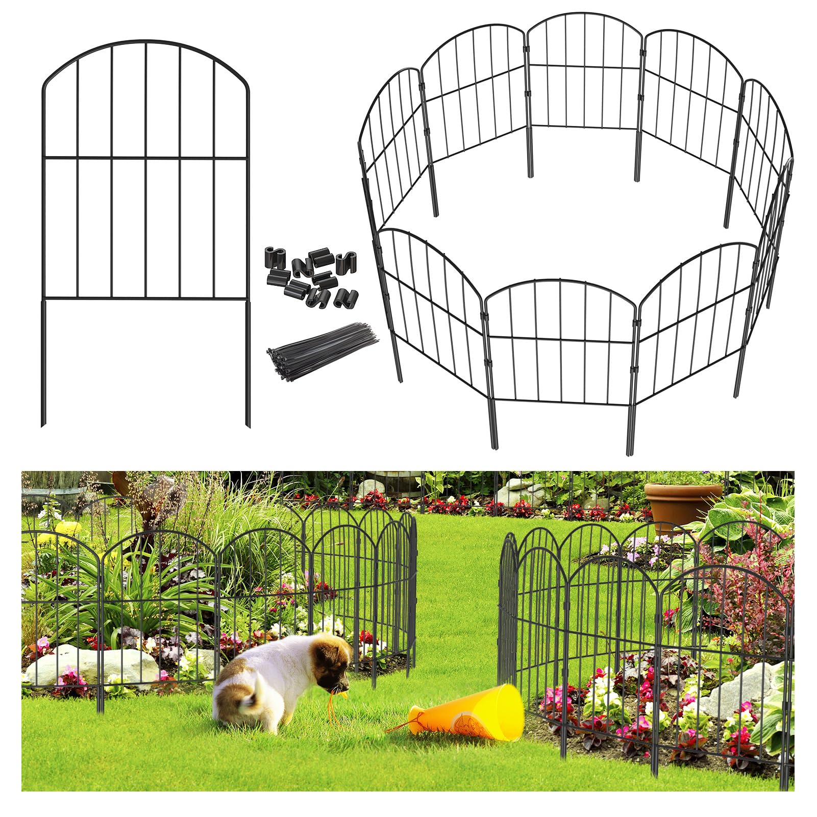 Goovilla Garden Fence panel set for durable yard borders